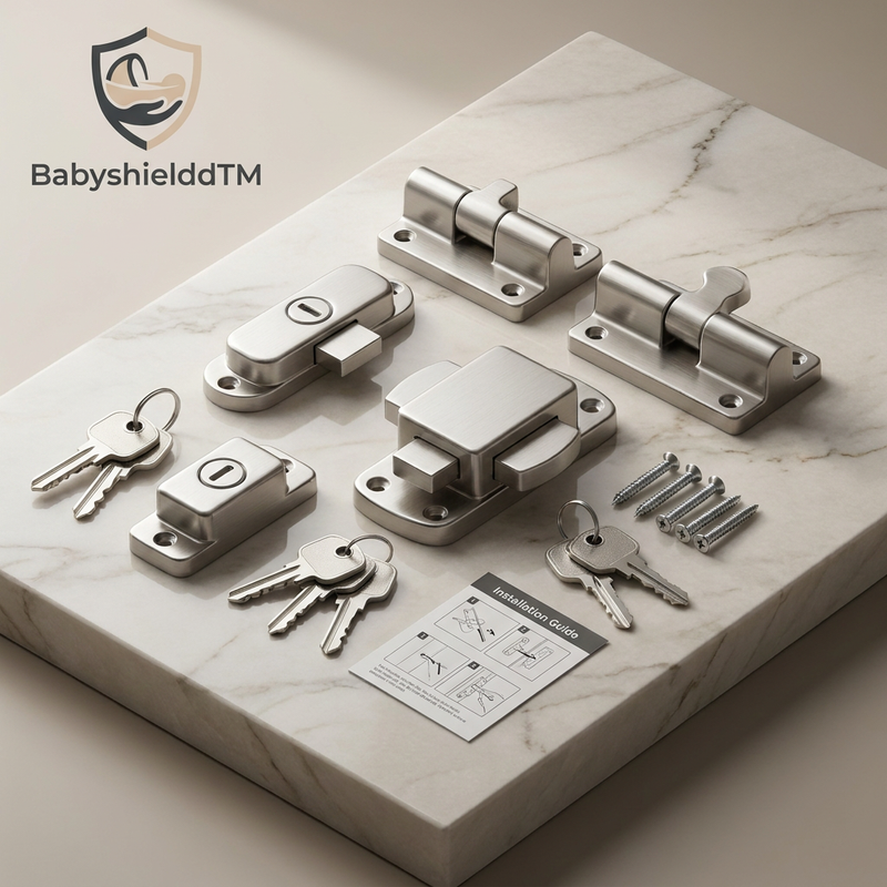 Babyshieldd™ SecureHome Metal Lock & Latch Kit